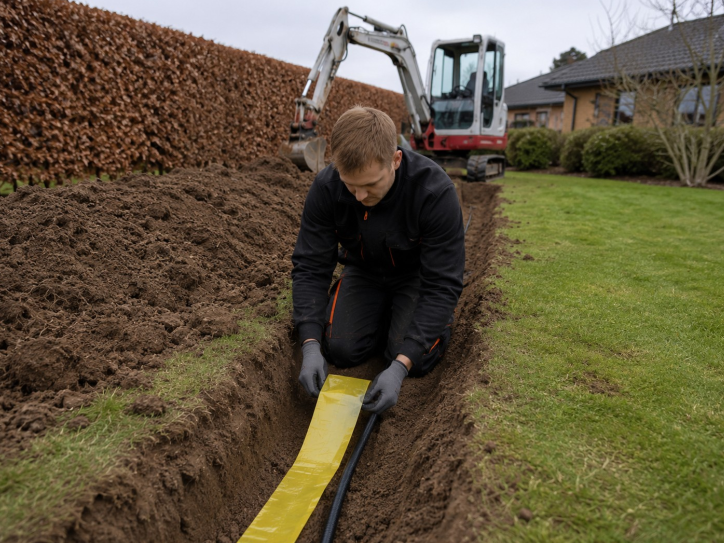 Sådan graver du en kabelgrav sikkert