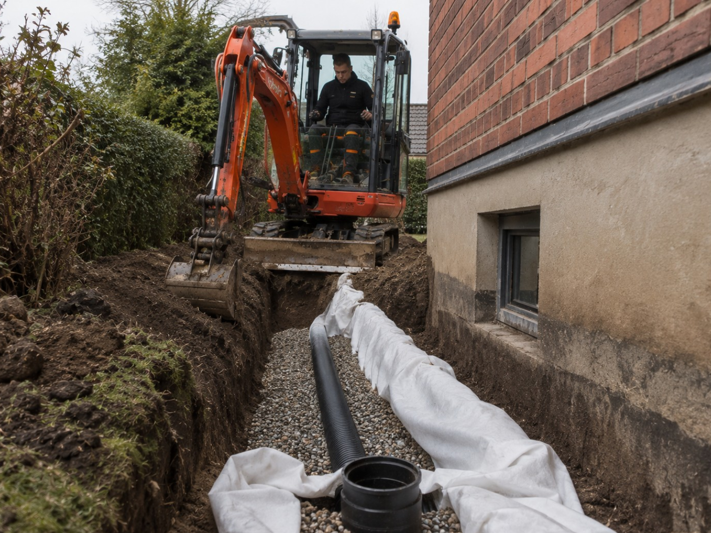 Sådan laver du dræn omkring huset